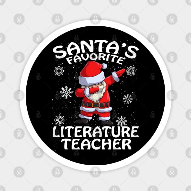 Santas Favorite Literature Teacher Christmas Magnet by intelus